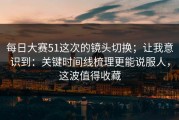 每日大赛51这次的镜头切换；让我意识到：关键时间线梳理更能说服人，这波值得收藏